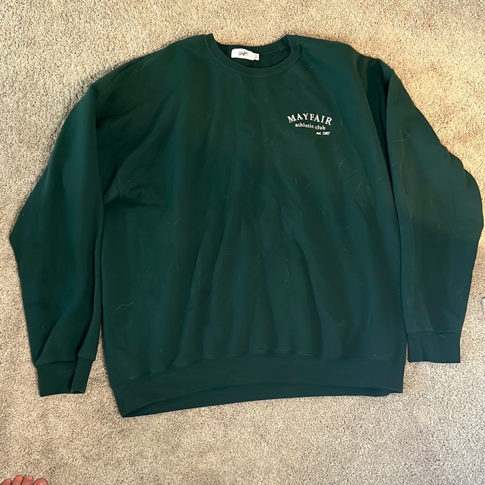 Mayfair athletic club green crewneck one size